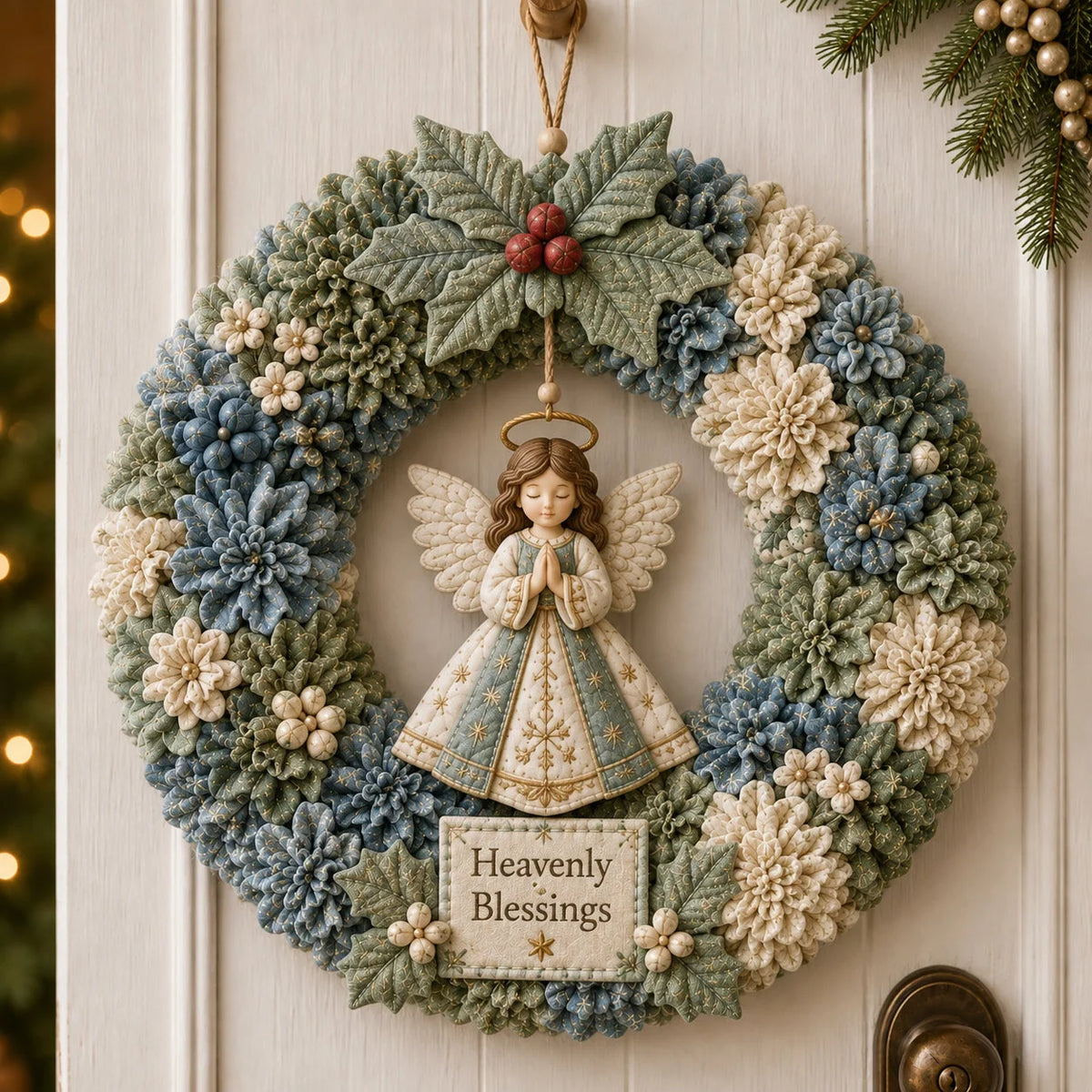 DIY Fabric Wreath Kit 3D No-Sew Holiday Crafting