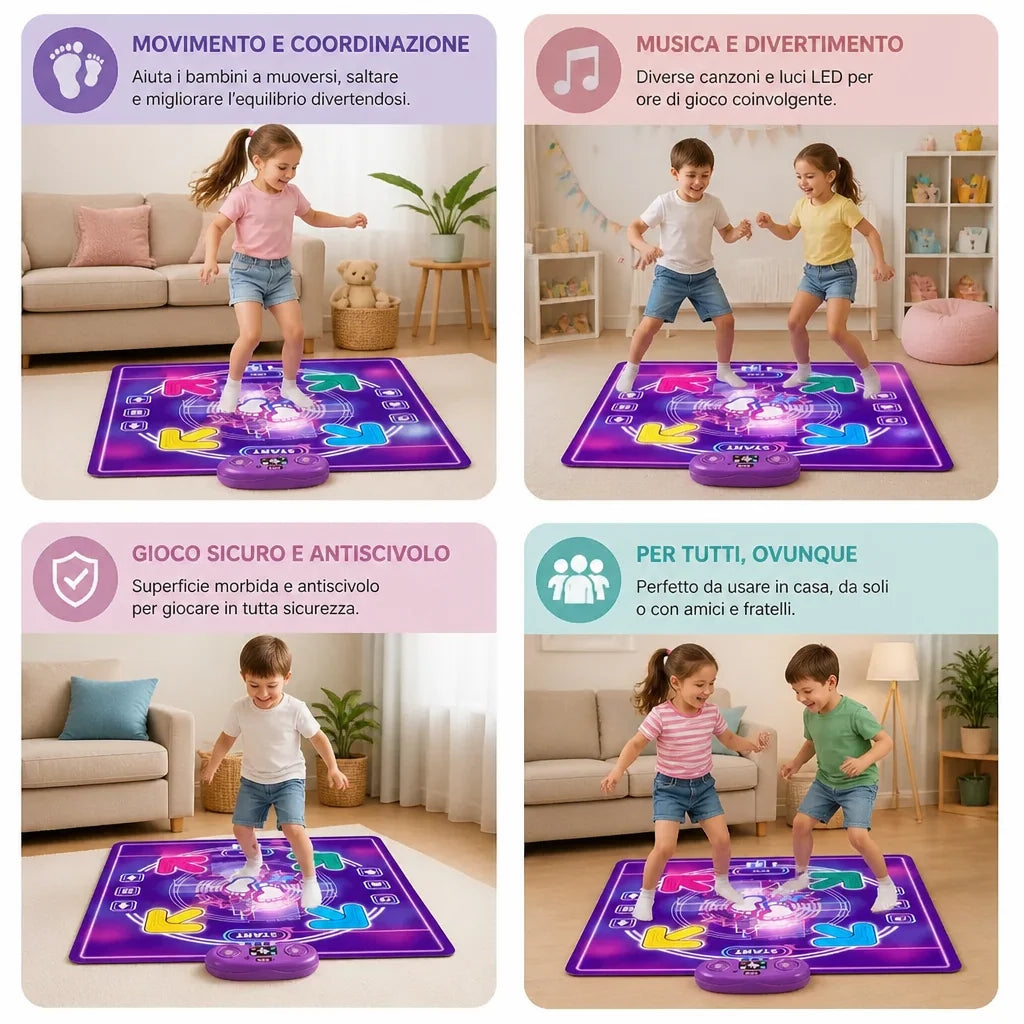 Dance Mat Interactive Musical LED Lights for Kids