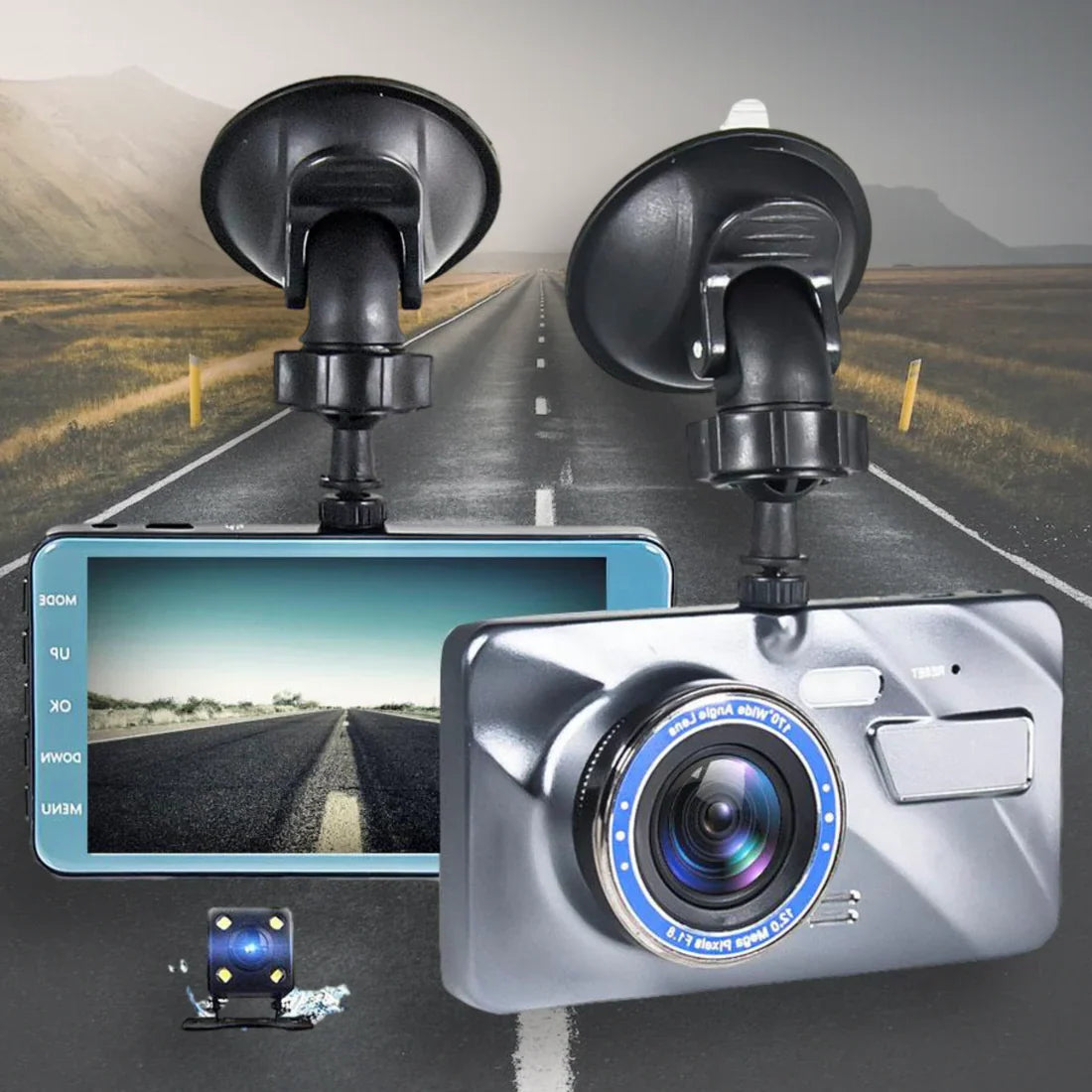 Dash Camera Front & Rear 1080p Impact Sensor