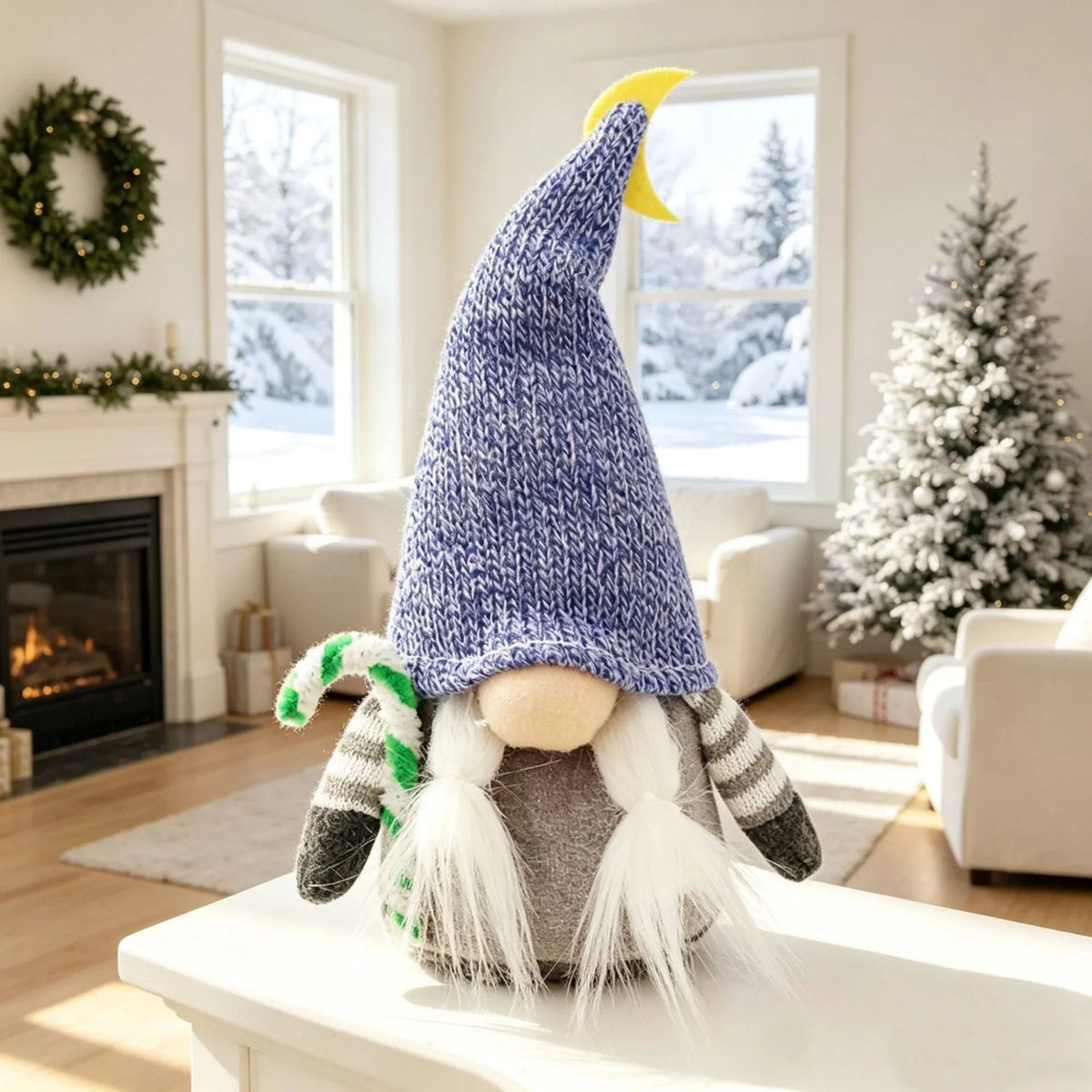 Decorative Christmas Gnome Handcrafted Felt Tall Hat