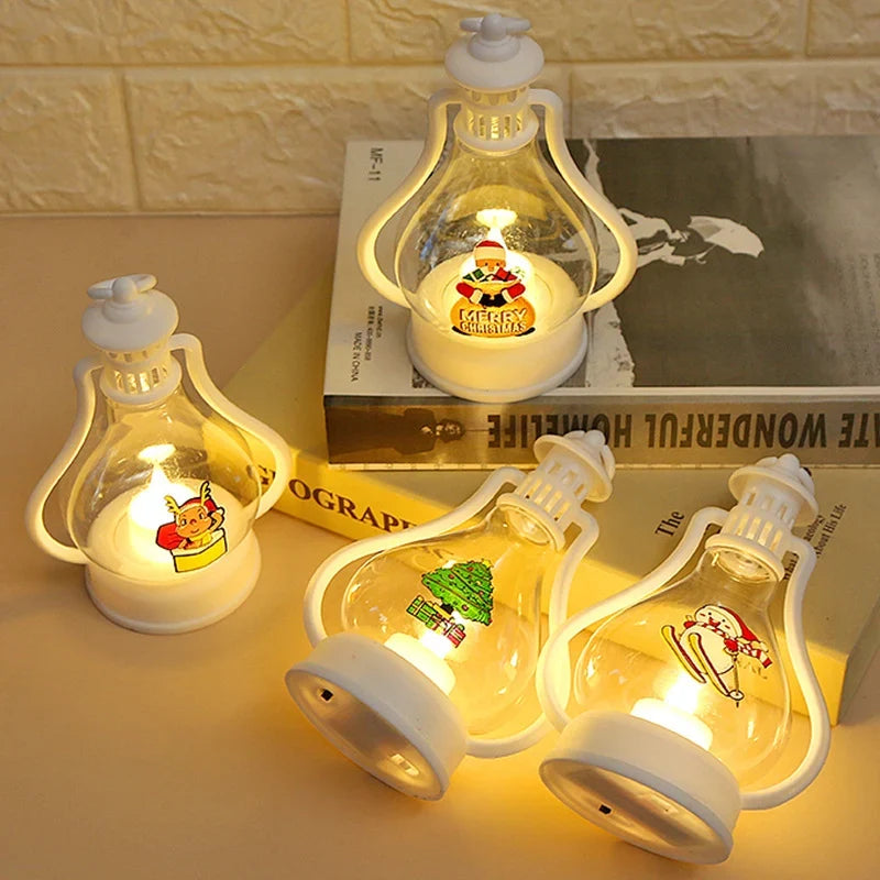 Decorative Christmas Lantern Snowman Design Battery-Operated LED