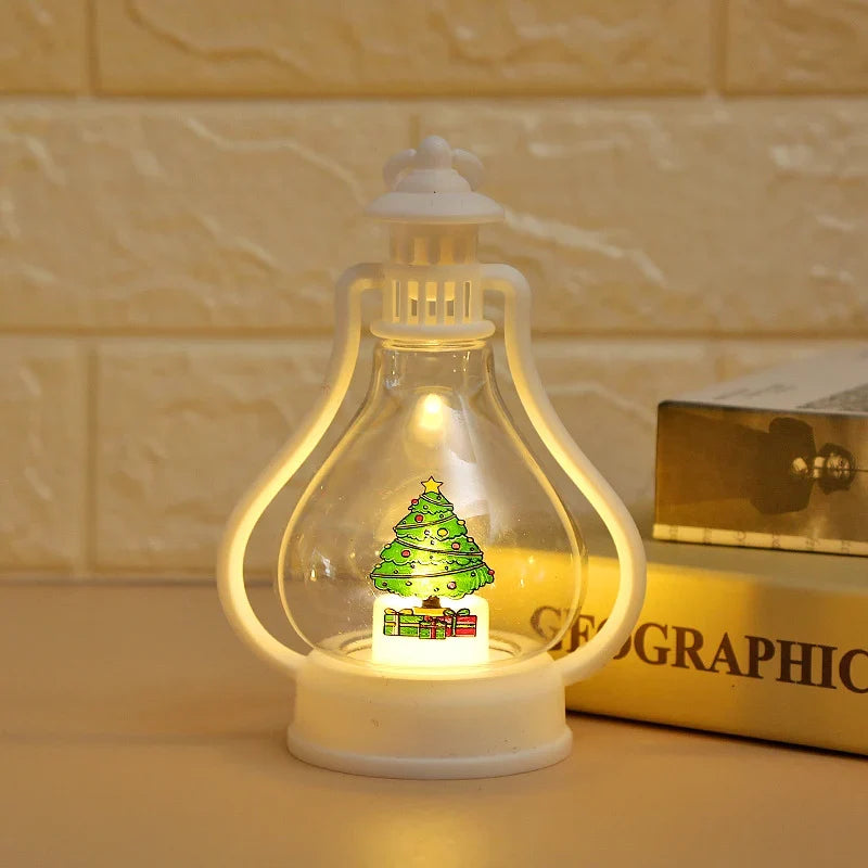 Decorative Christmas Lantern Snowman Design Battery-Operated LED