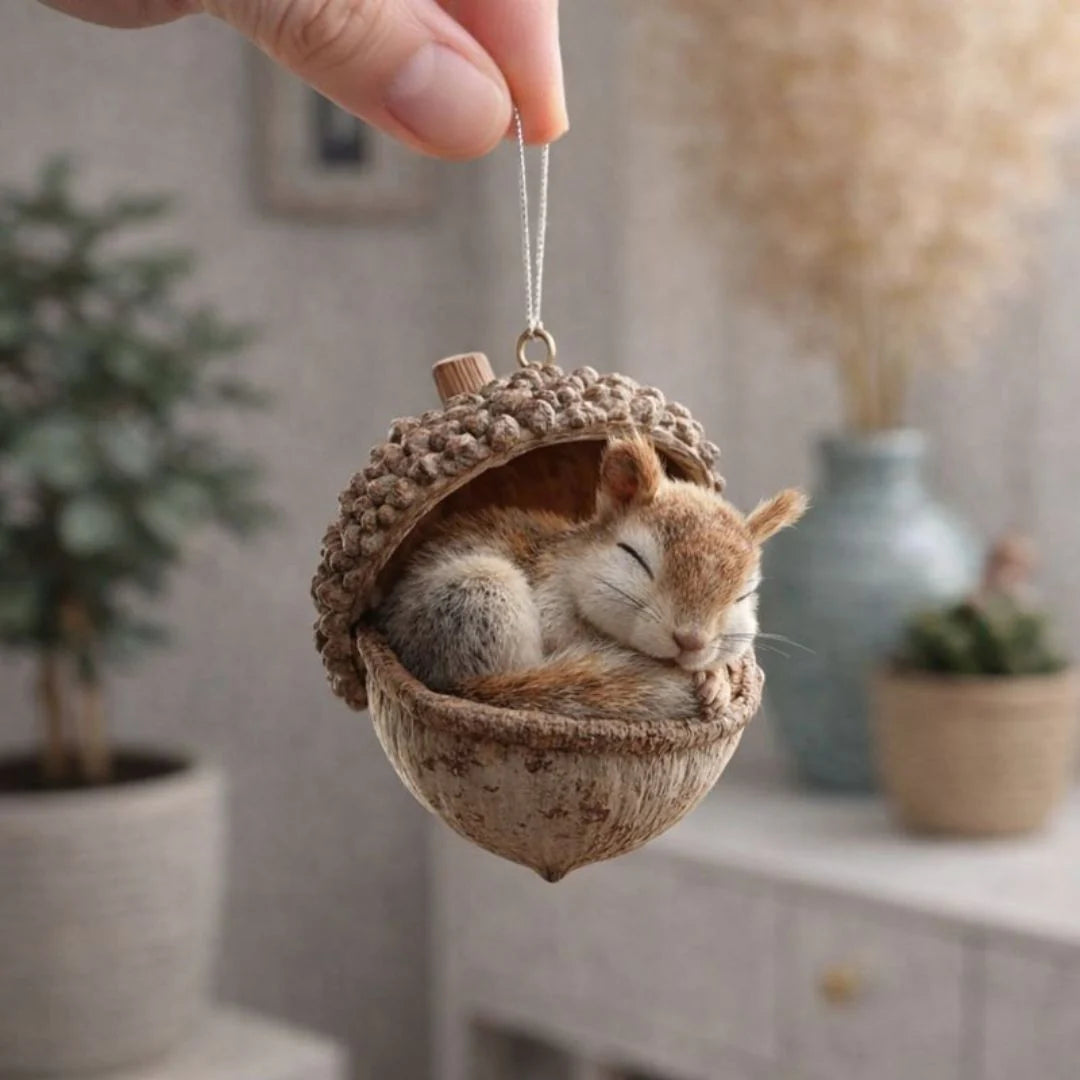 Decorative Figurine Sleeping Woodland Animal Indoor & Outdoor Decor