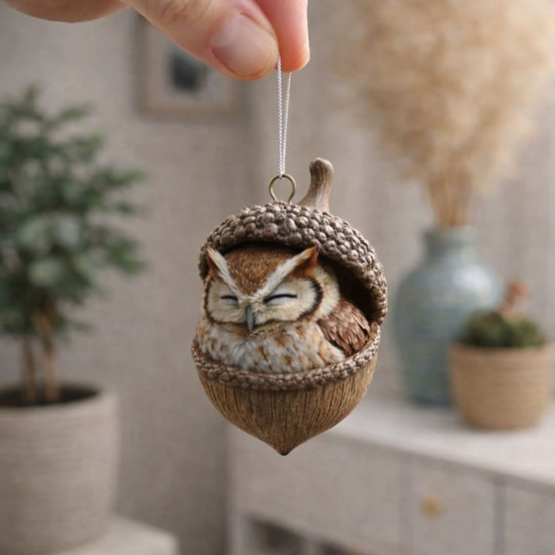Decorative Figurine Sleeping Woodland Animal Indoor & Outdoor Decor