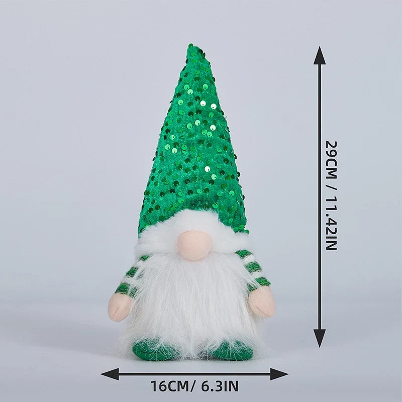 Decorative Gnome Handcrafted Glitter Hat & Fluffy Beard
