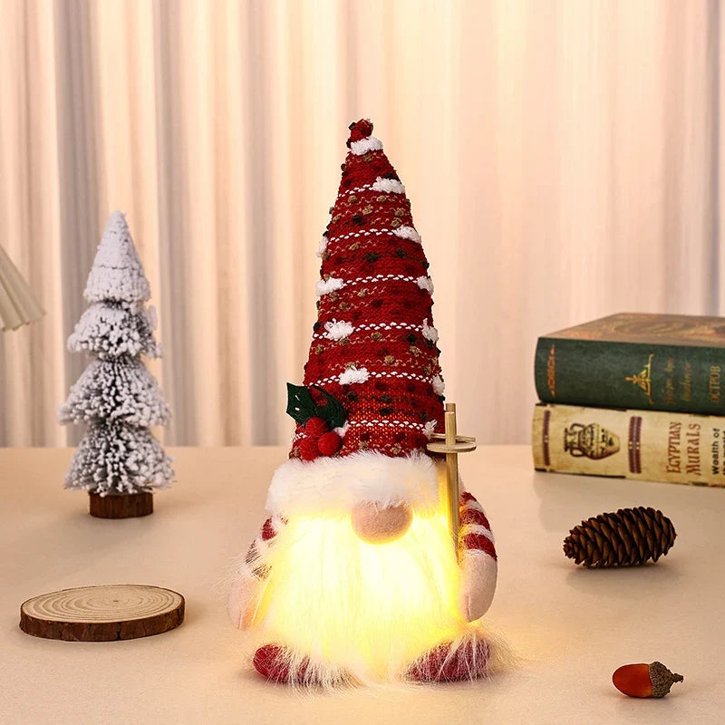Decorative Gnome Lamp Knitted Hat Warm White LED Plug-In