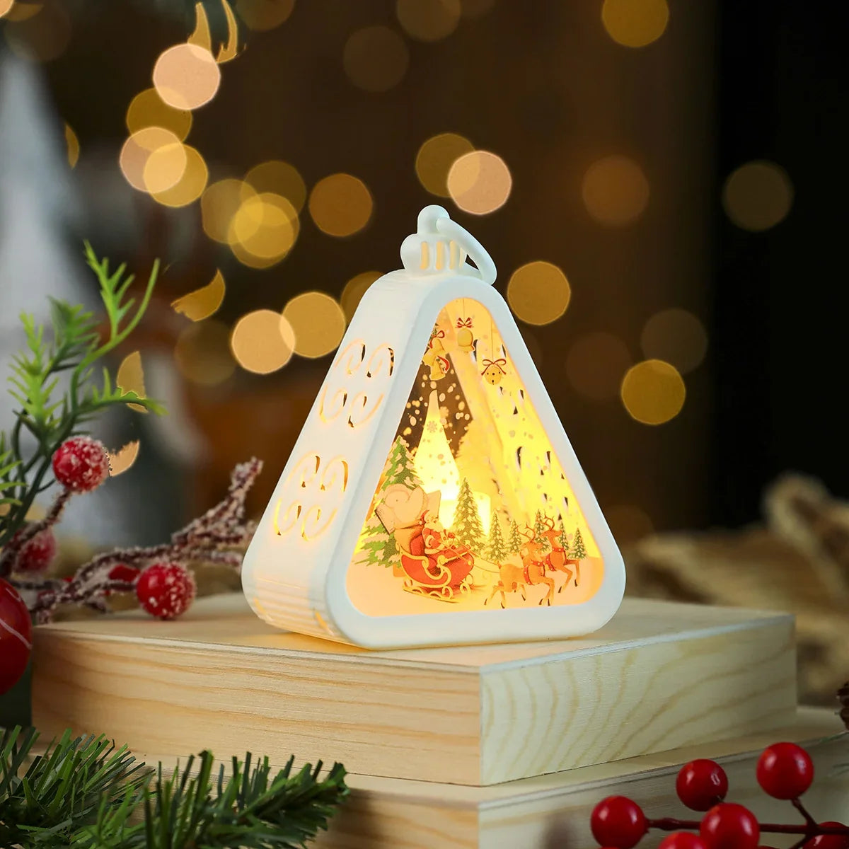Decorative LED Lantern Festive Scene Indoor & Outdoor