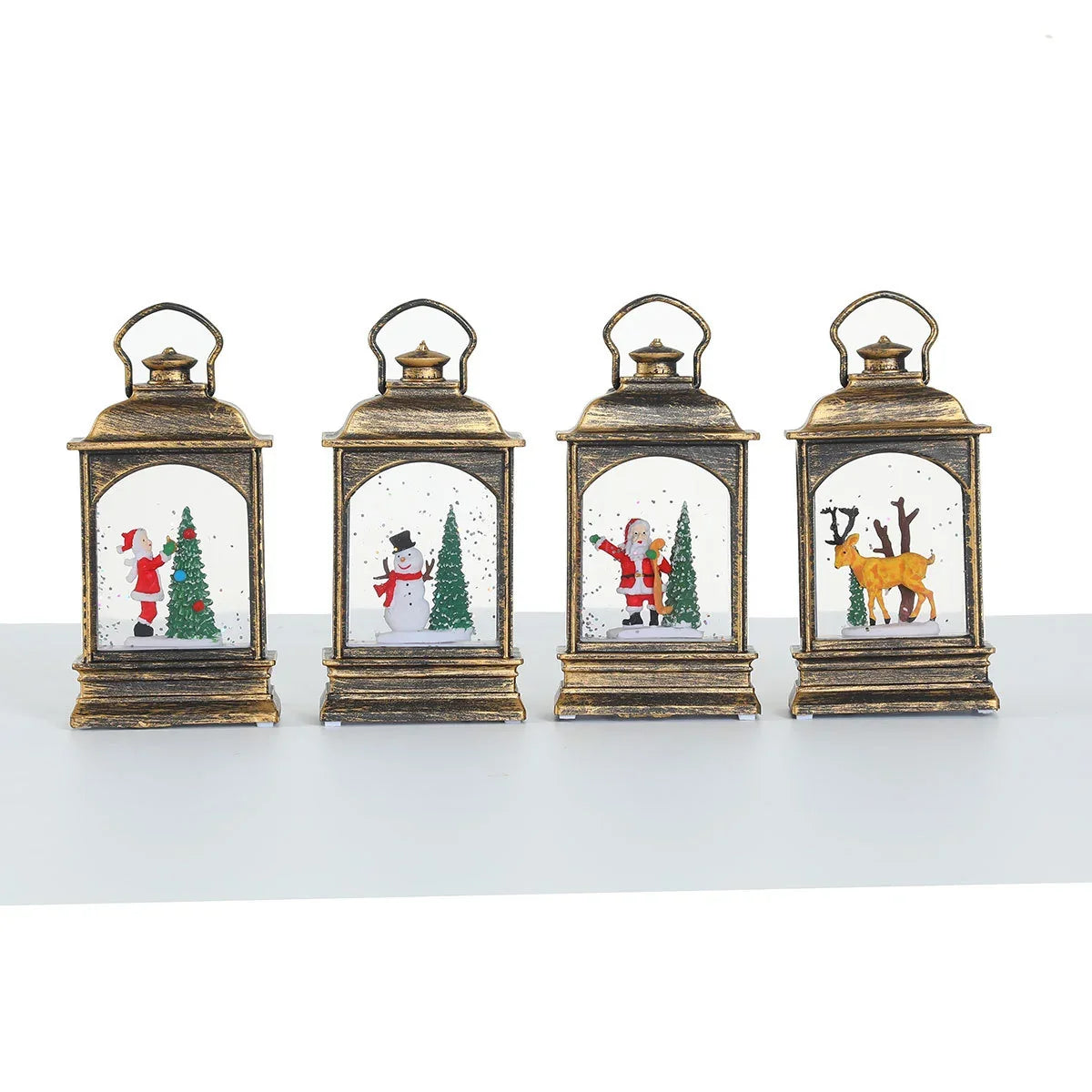 Decorative LED Lantern Snowman & Tree Energy-Efficient LEDs