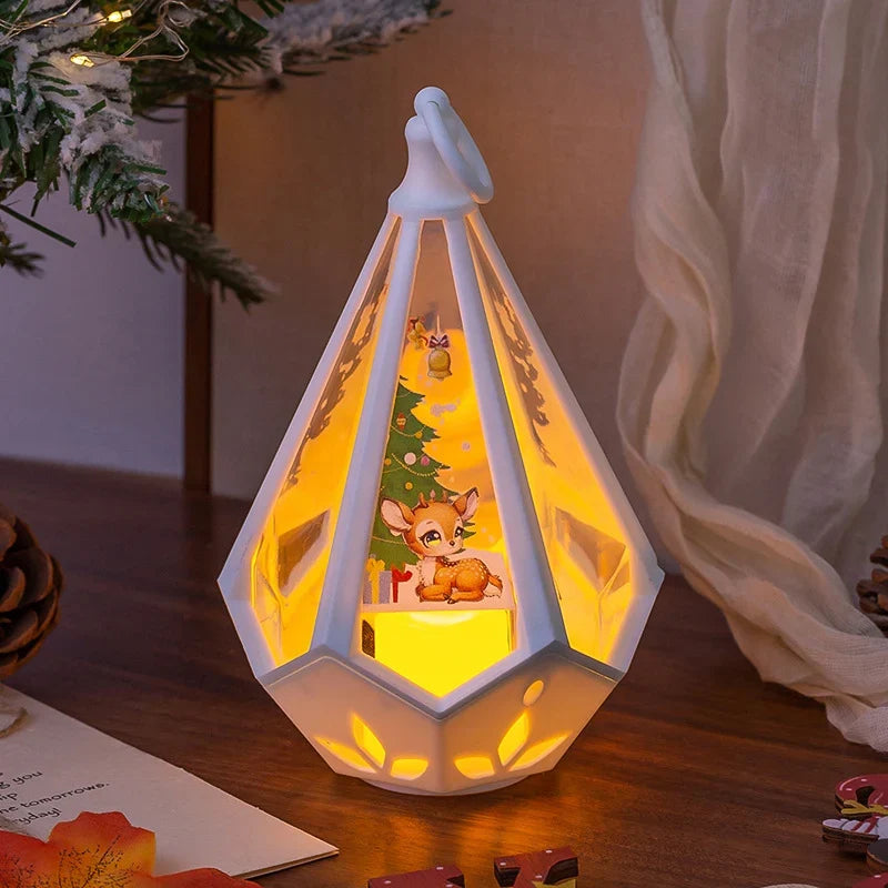 Decorative Lamp Lantern-Shaped Warm Glow Energy-Saving Bulb Compatible