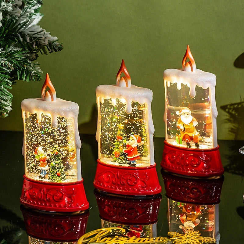 Decorative Lantern Built-In Glitter Light Battery-Free