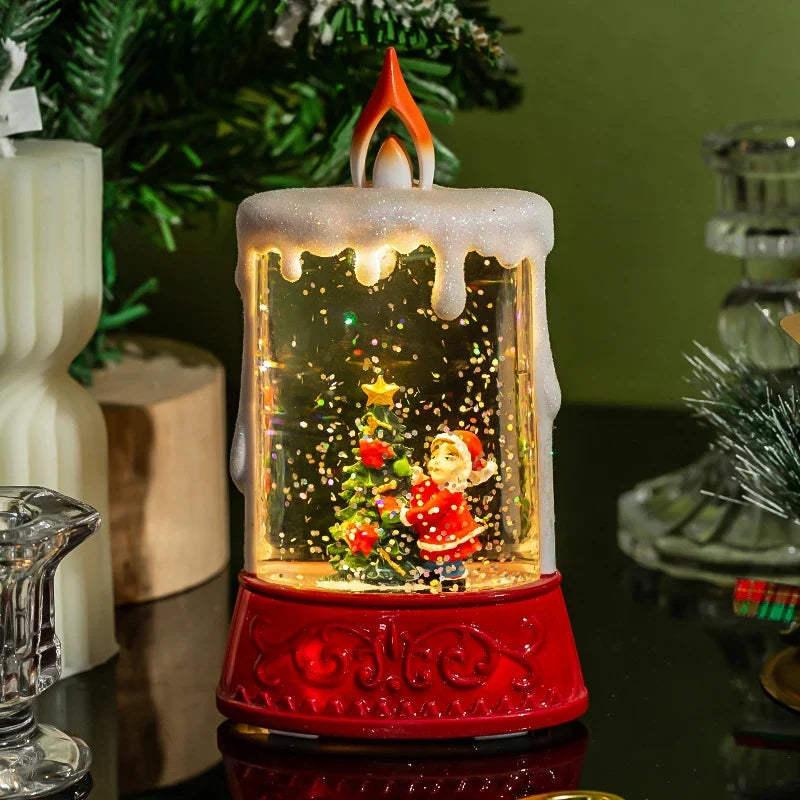 Decorative Lantern Built-In Glitter Light Battery-Free