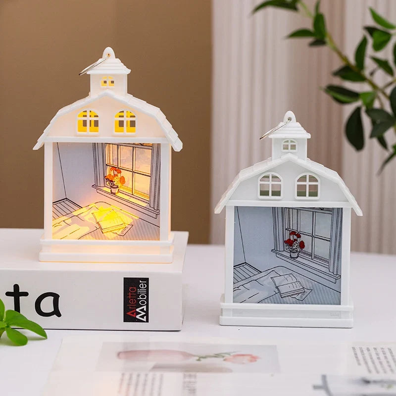 Decorative Lantern Built-In Warm LED Lightweight Plastic
