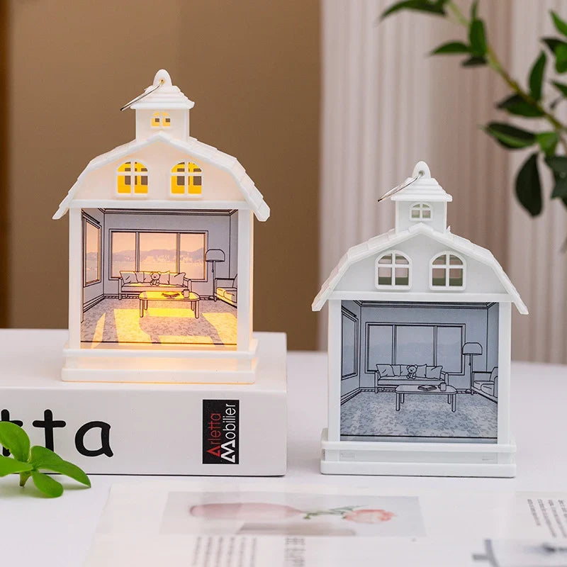 Decorative Lantern Built-In Warm LED Lightweight Plastic