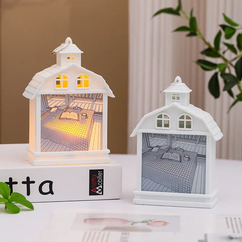 Decorative Lantern Built-In Warm LED Lightweight Plastic