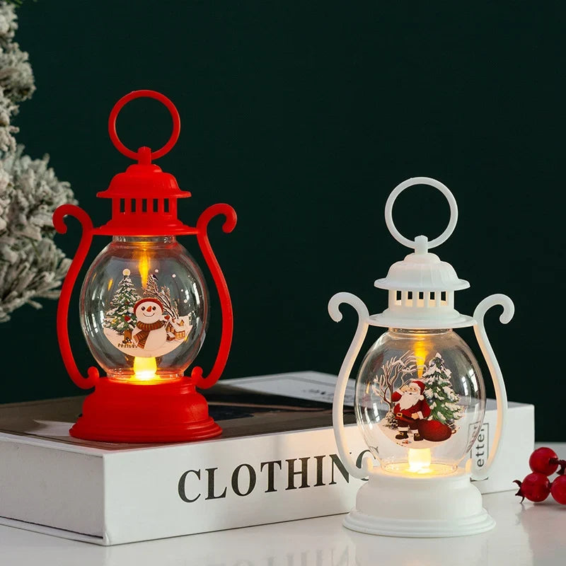 Decorative Lantern Glass & Metal Christmas Motifs