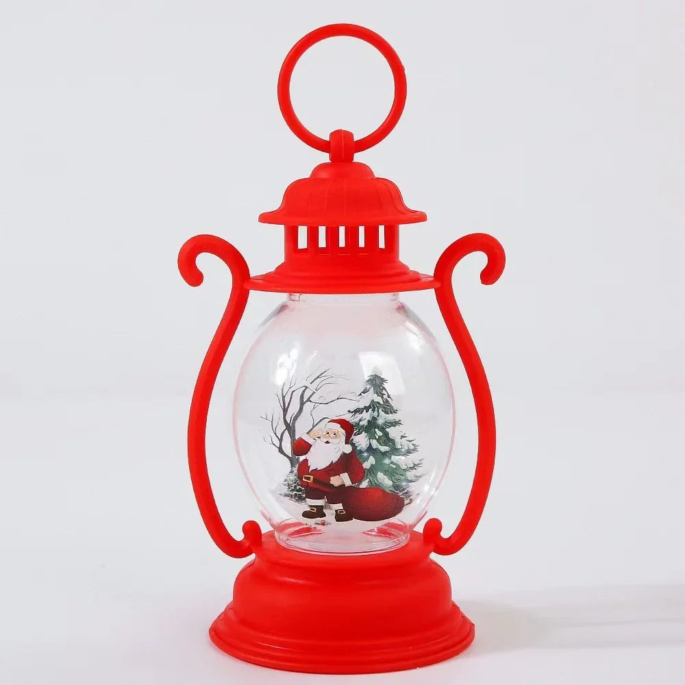 Decorative Lantern Glass & Metal Christmas Motifs