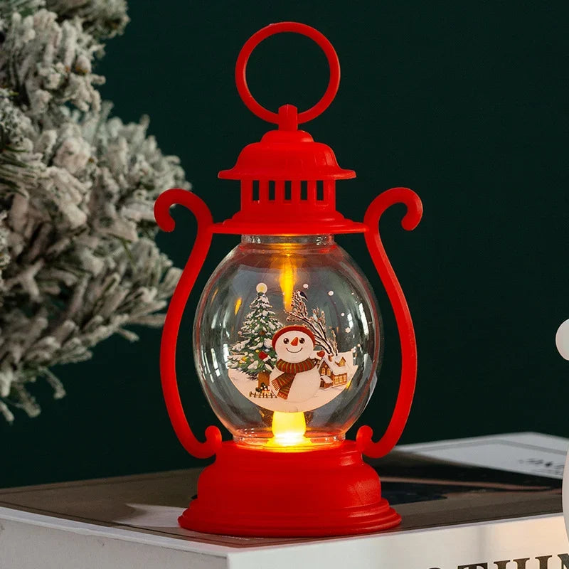 Decorative Lantern Glass & Metal Christmas Motifs