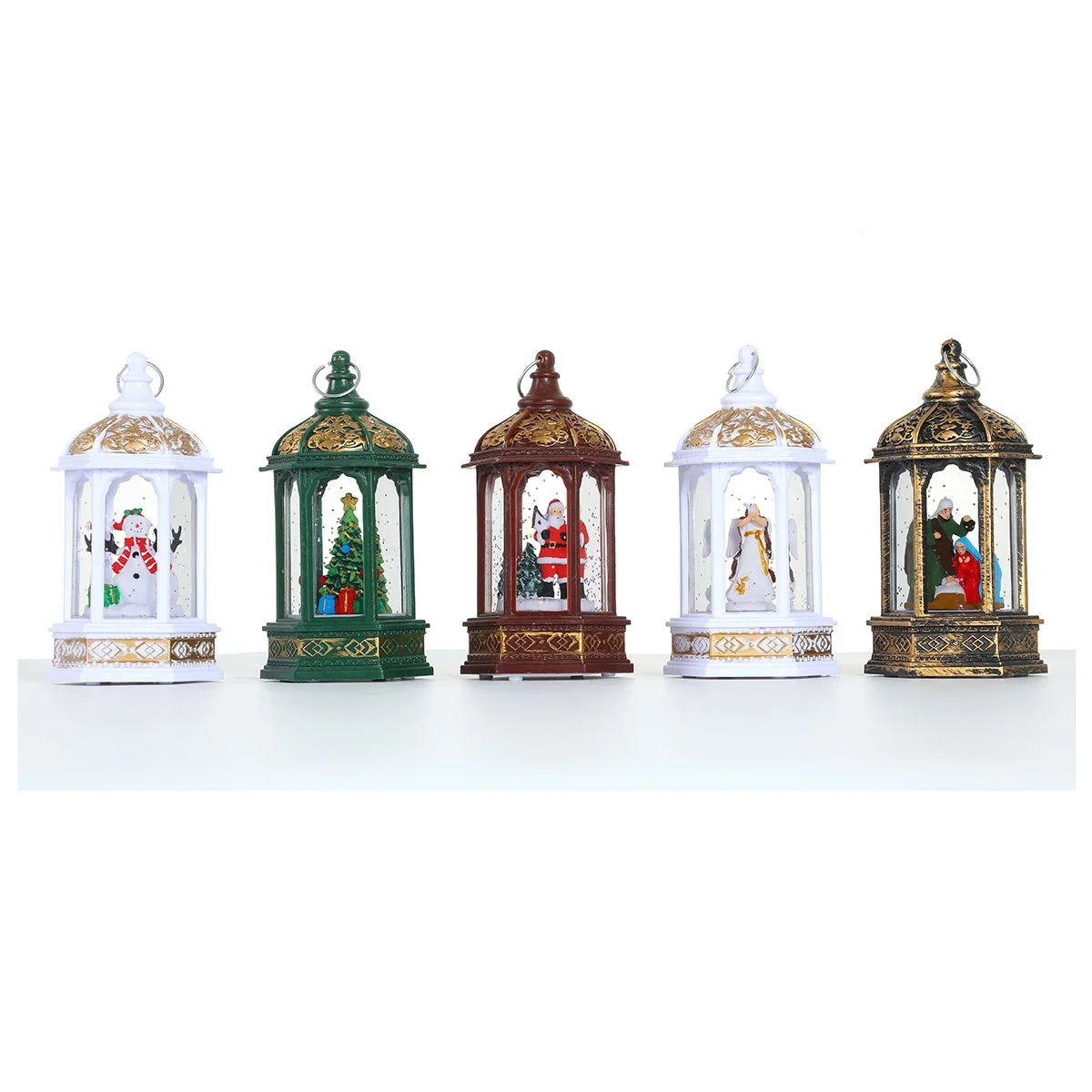Decorative Lantern Holiday Figurine Warm LED Battery Operated