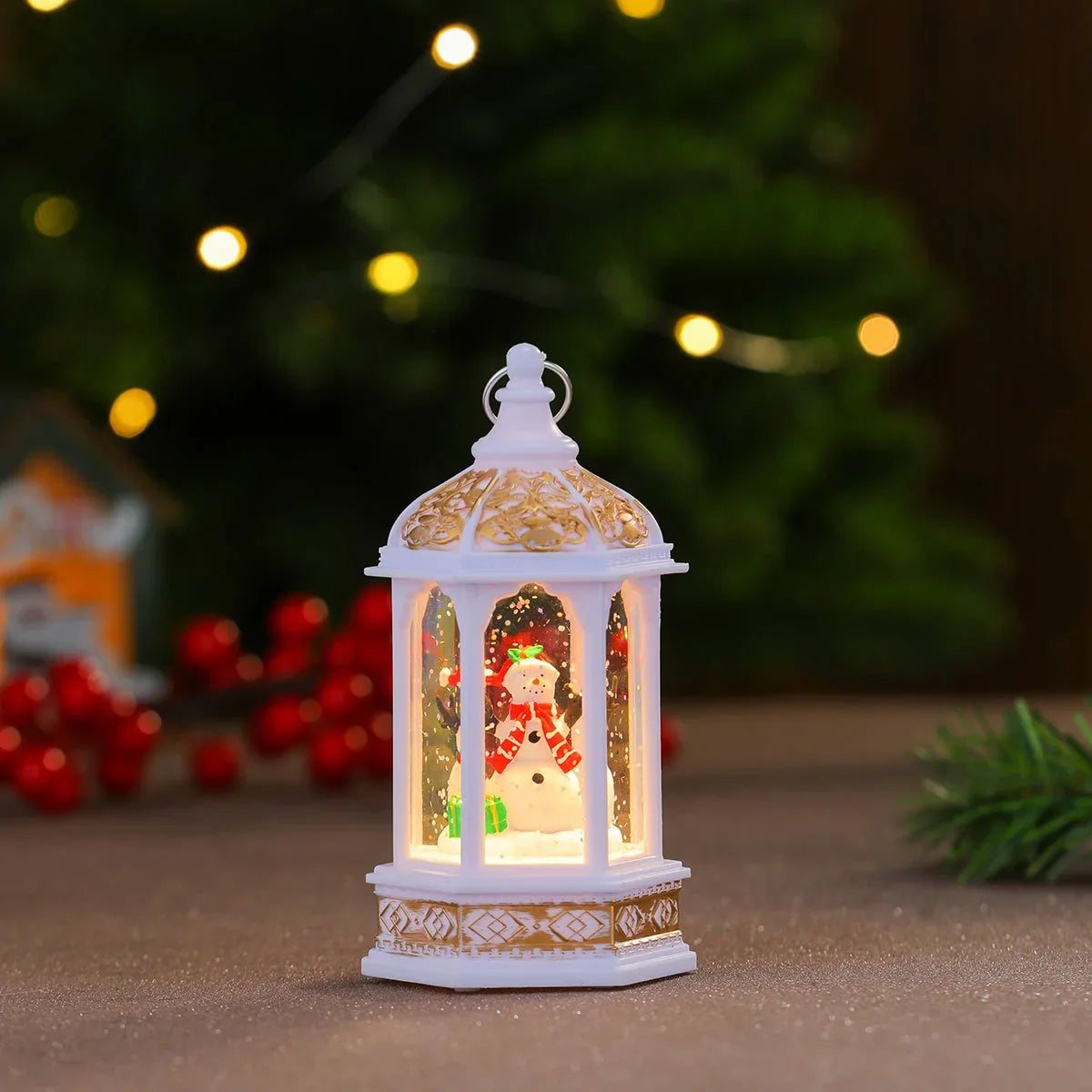 Decorative Lantern Holiday Figurine Warm LED Battery Operated
