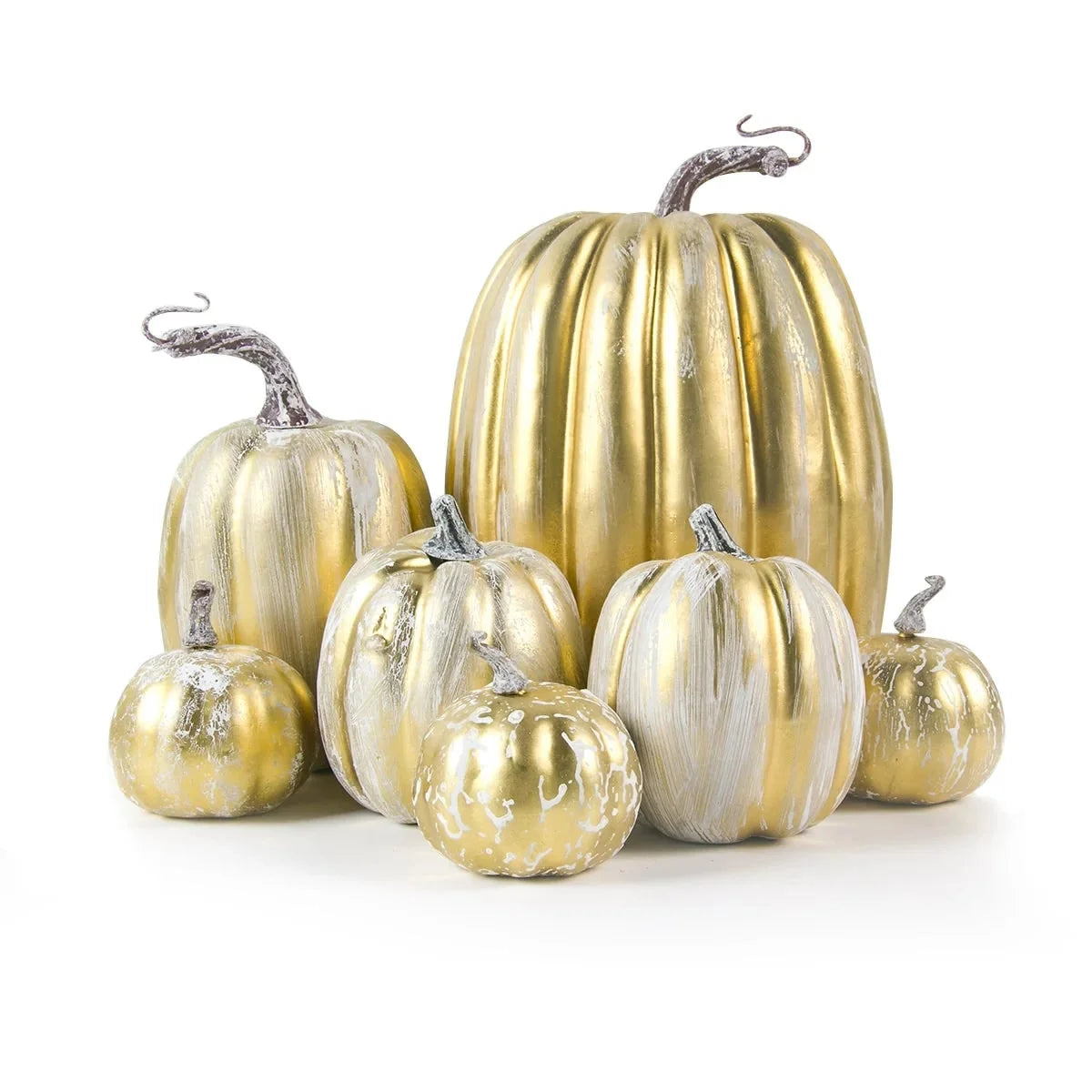 Decorative Pumpkins Realistic Moulded Texture Stackable & Reusable