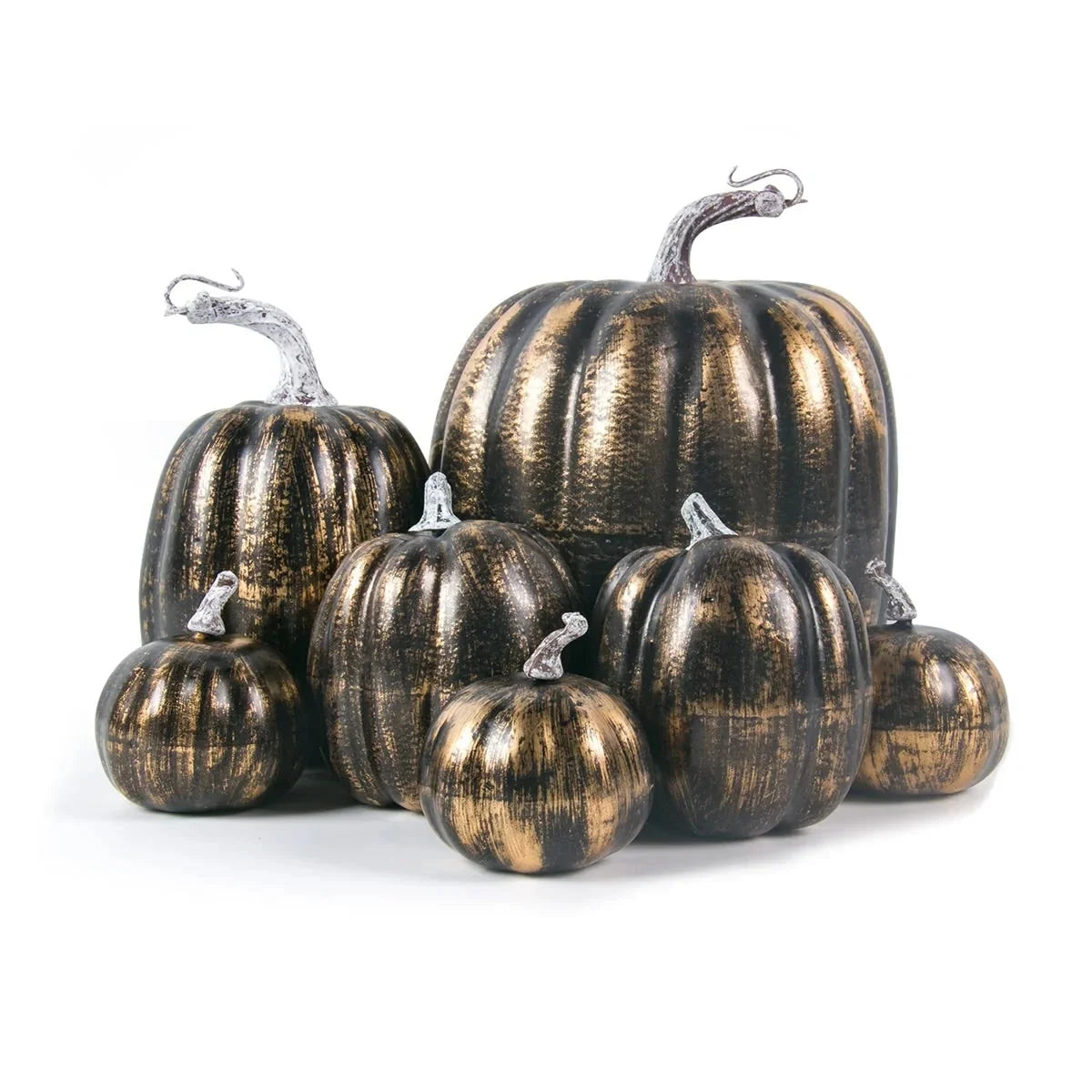 Decorative Pumpkins Realistic Moulded Texture Stackable & Reusable