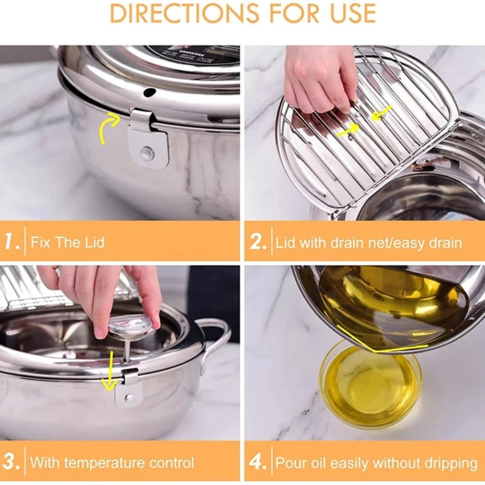 Deep Fryer Thermostatic Control Removable Pot & Basket
