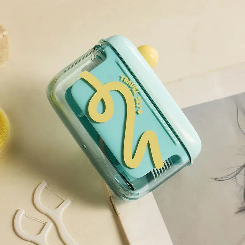 Dental Floss Pick Case Portable Refillable 100 Picks