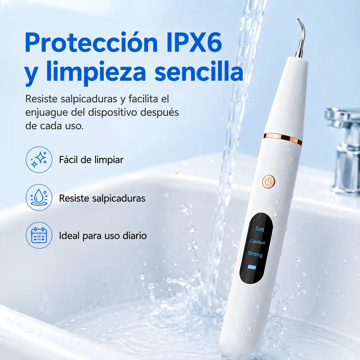 Dental Tartar Remover Ultrasonic LED Light Three Settings