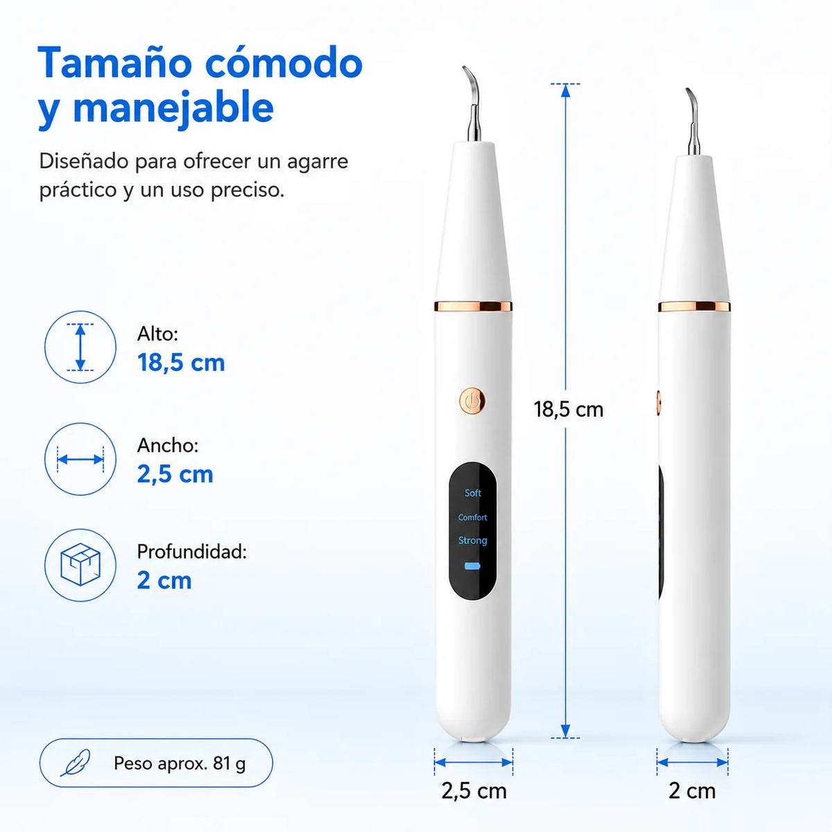 Dental Tartar Remover Ultrasonic LED Light Three Settings