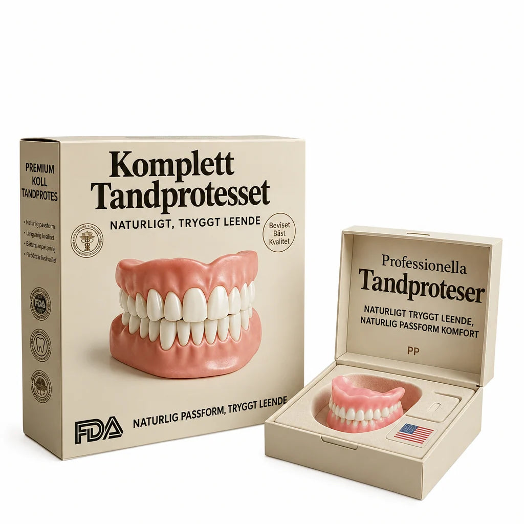 Denture Kit Warm-Water Moldable Upper & Lower Set