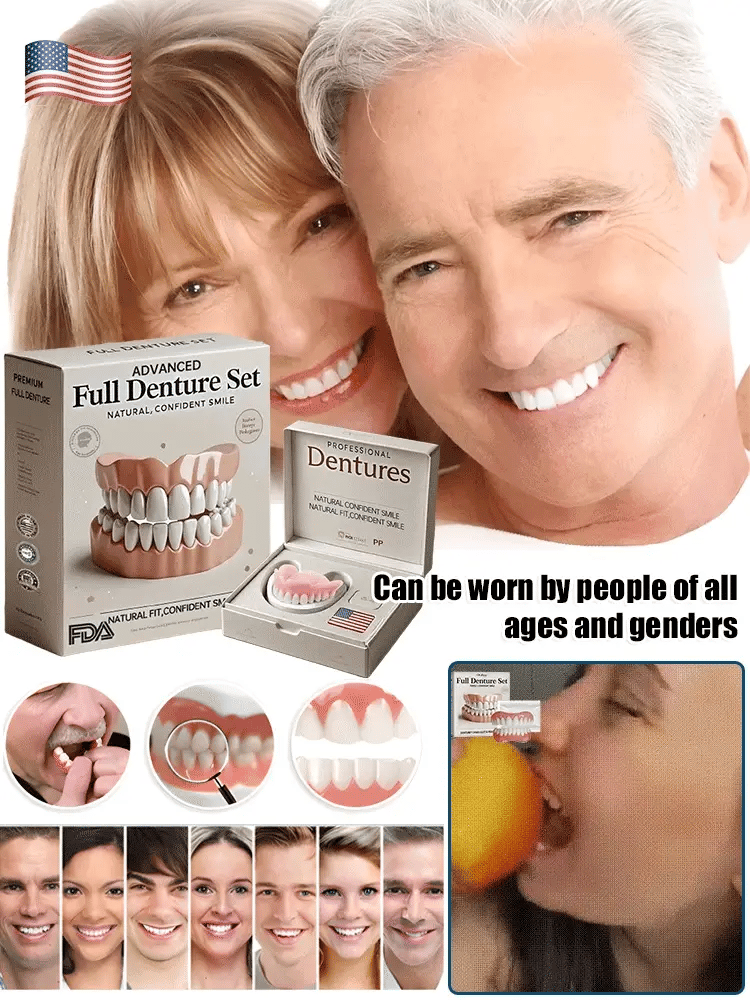 Denture Kit Warm-Water Moldable Upper & Lower Set