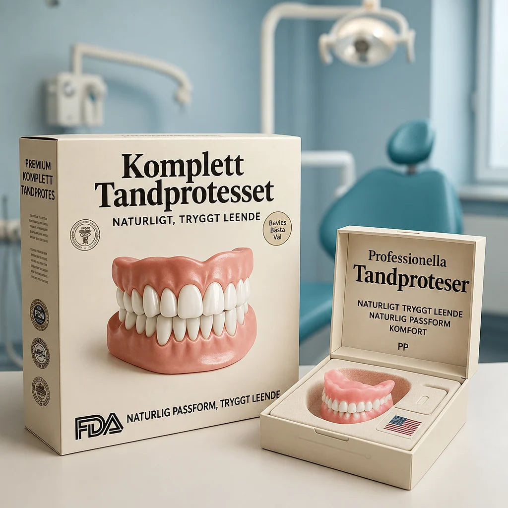 Denture Kit Warm-Water Moldable Upper & Lower Set