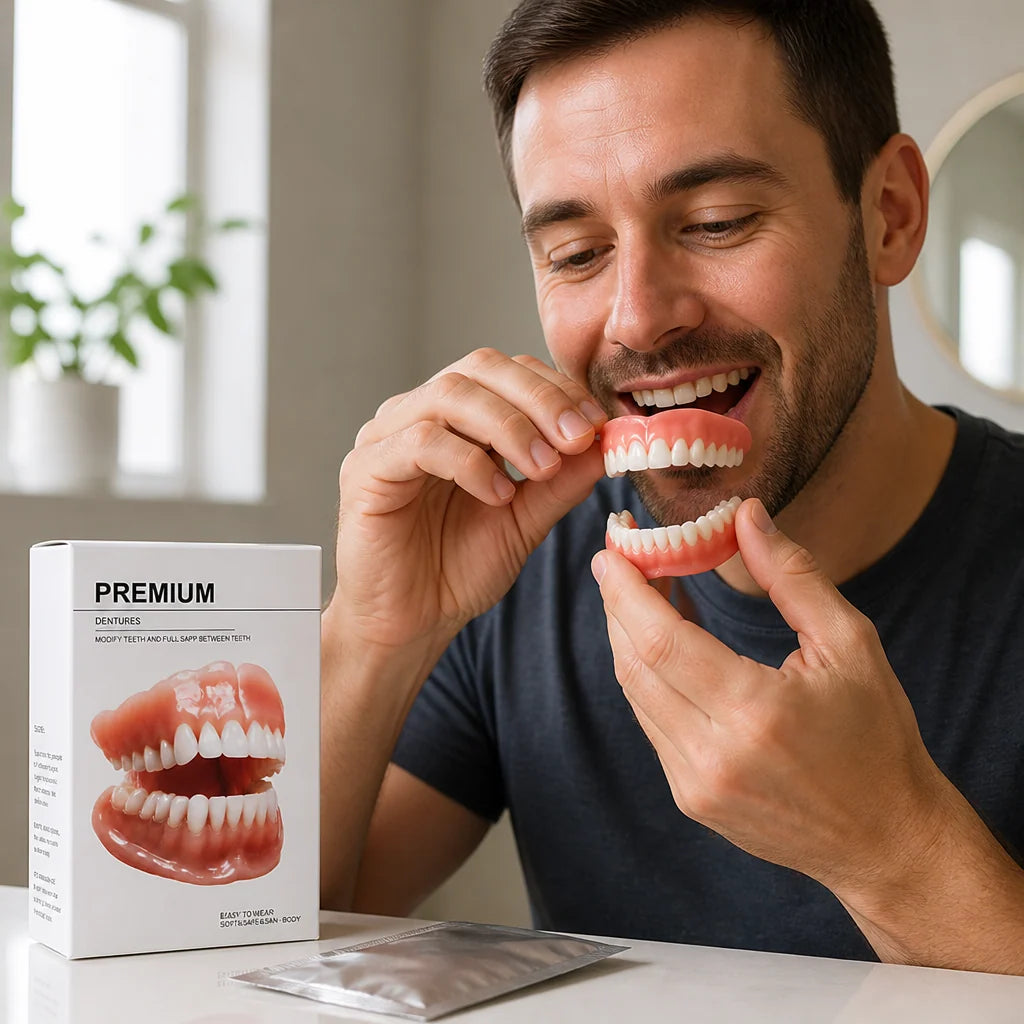 Denture Set Boil-and-Bite Custom Fit Upper & Lower