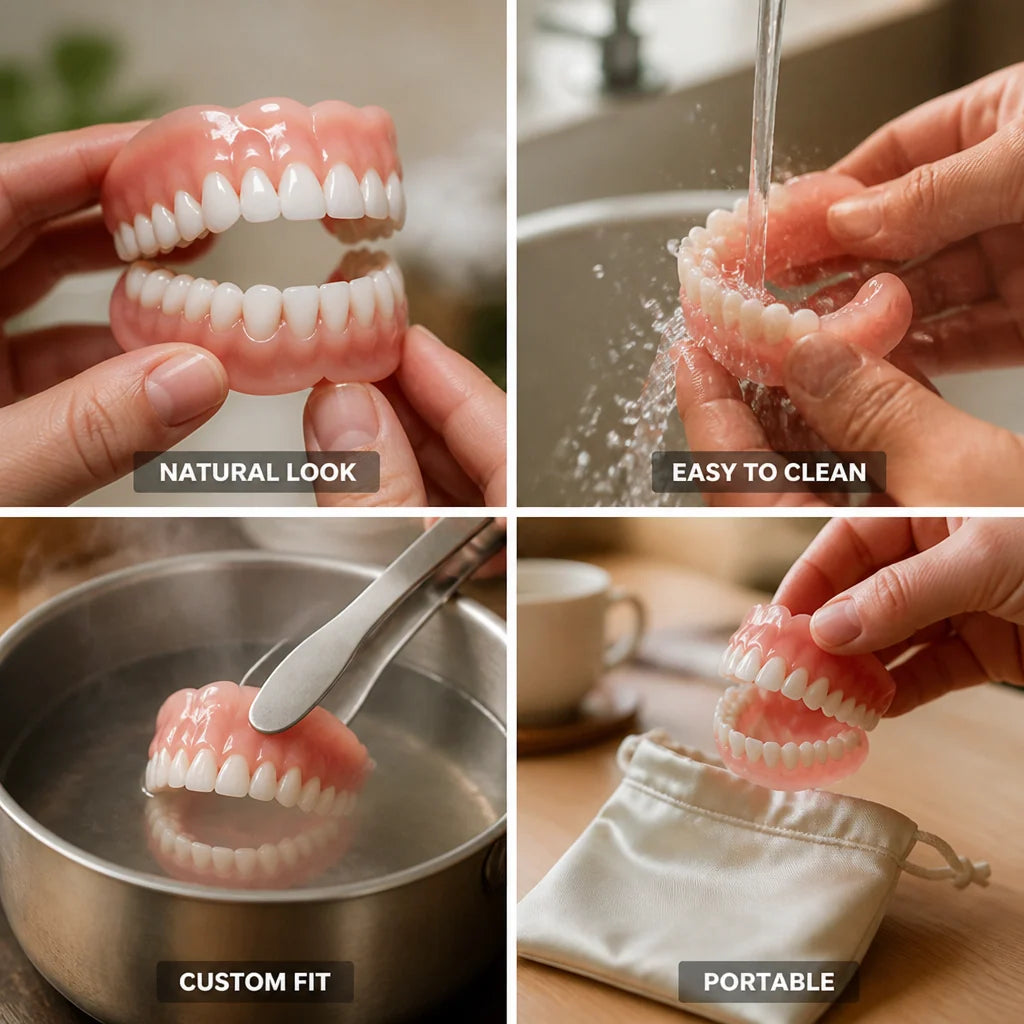 Denture Set Boil-and-Bite Upper & Lower