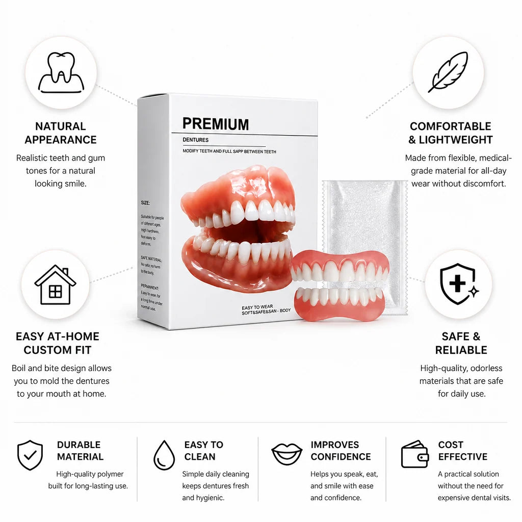 Denture Set Boil-and-Bite Upper & Lower
