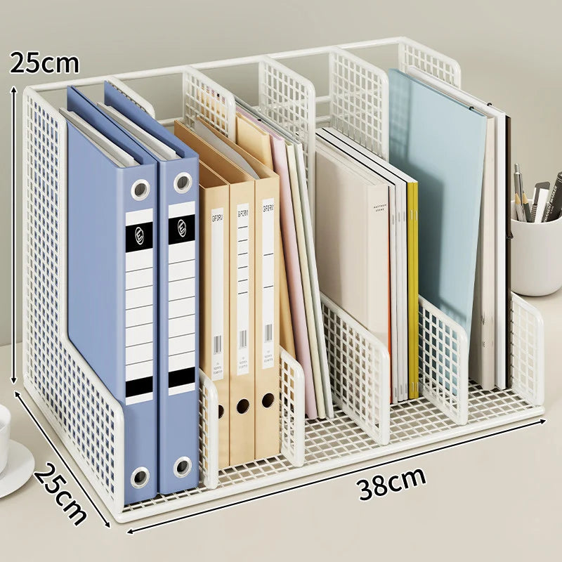 Desk File Organizer Metal Mesh Adjustable Dividers