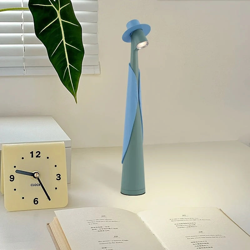 Desk Lamp Hat-Shaped Rechargeable Touch Dimmer