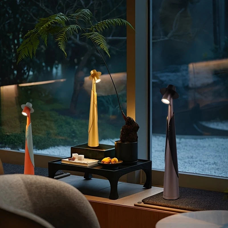Desk Lamp Hat-Shaped Rechargeable Touch Dimmer