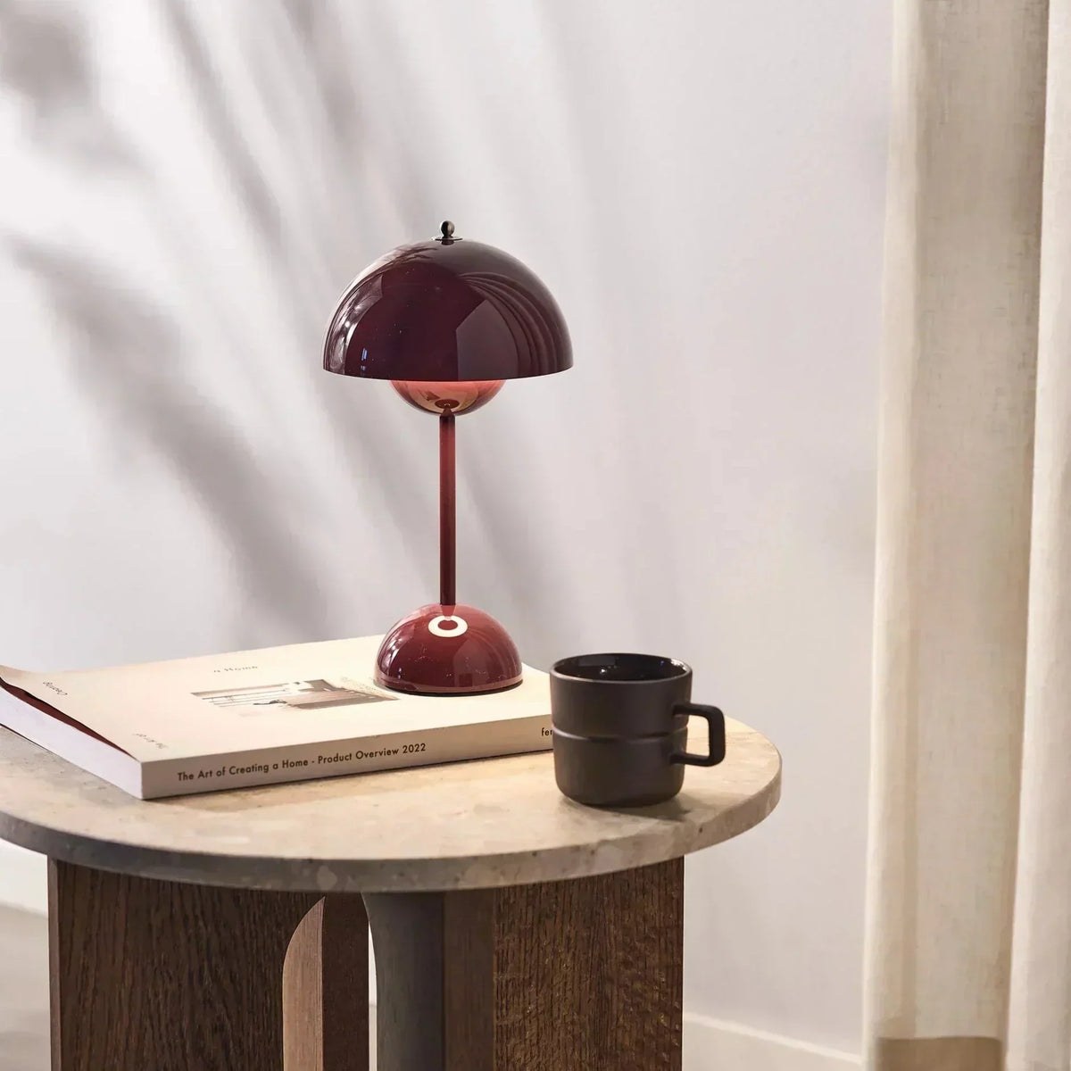 Desk Lamp Mushroom Shape Rechargeable Stepless Dimmer