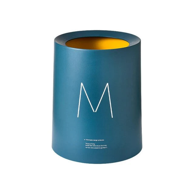 Desktop Waste Bin Double-Layer Compact Plastic