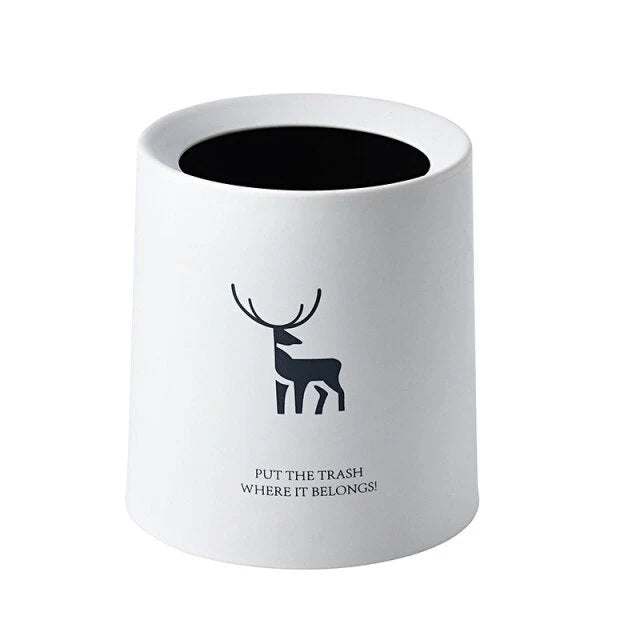 Desktop Waste Bin Double-Layer Compact Plastic