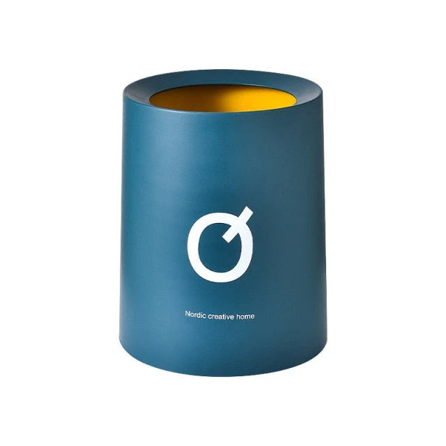 Desktop Waste Bin Double-Layer Compact Plastic