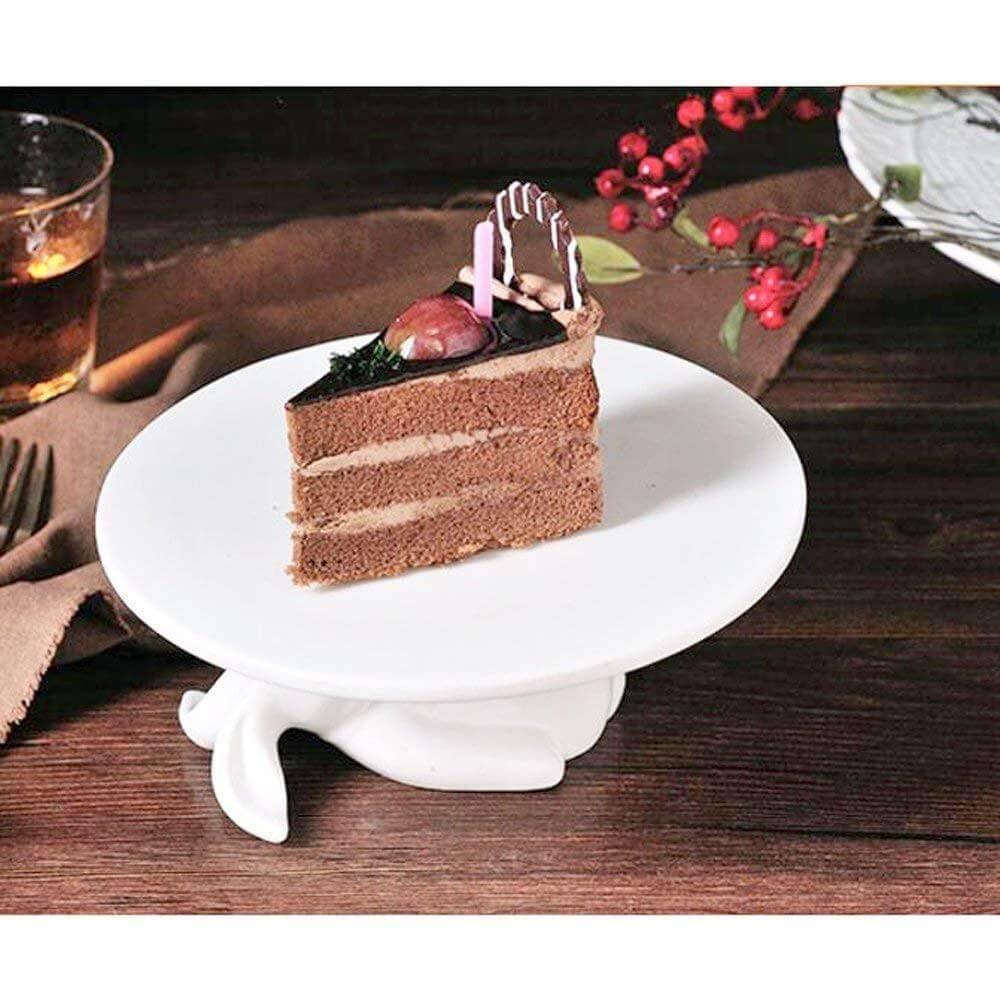 Dessert Serving Tray Ceramic Rabbit Design