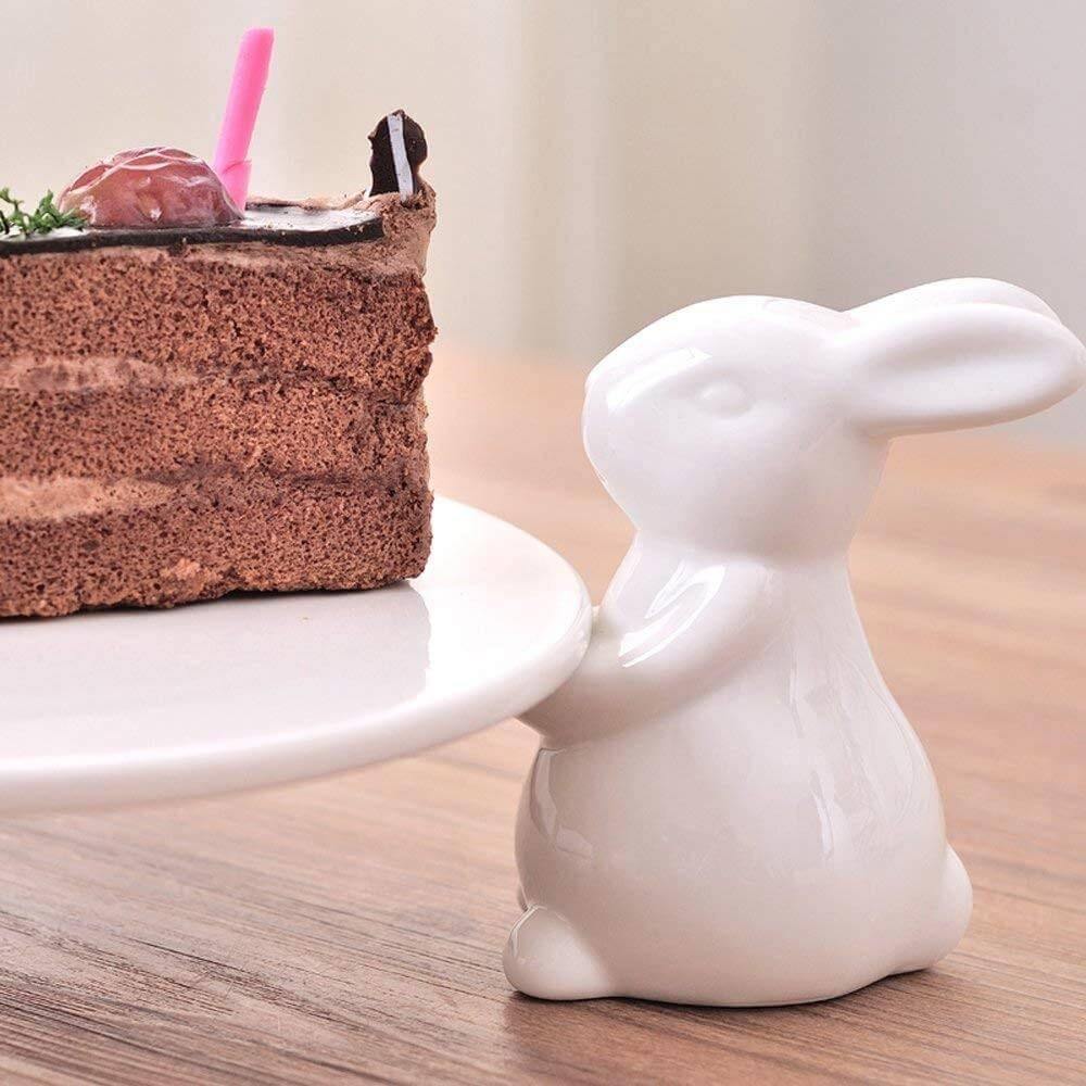 Dessert Serving Tray Ceramic Rabbit Design