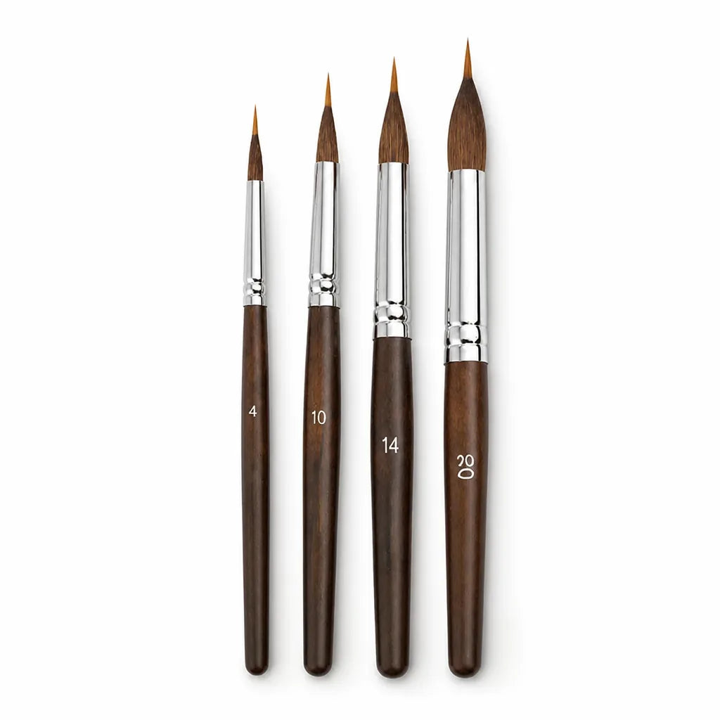 Detail Brush Set Pointed Tips & Synthetic Bristles