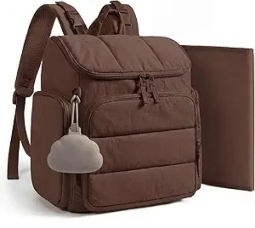 Diaper Backpack Insulated Bottle Pockets & Divided Interior