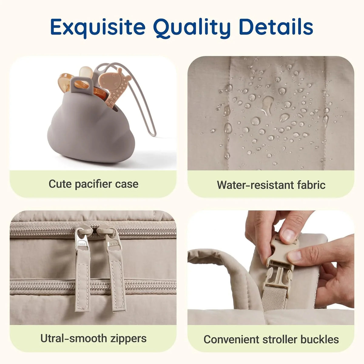 Diaper Backpack Insulated Bottle Pockets & Divided Interior