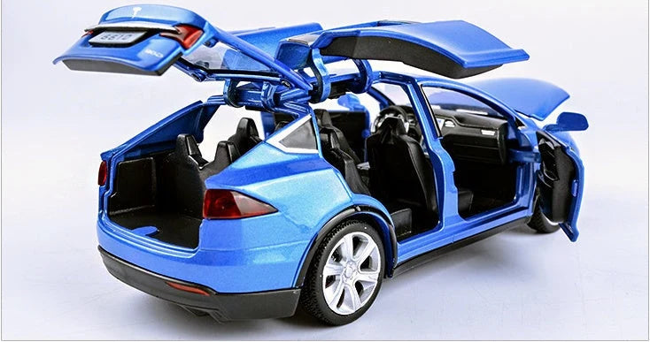 Diecast Toy Car Pull-Back Lights & Sound Six Doors