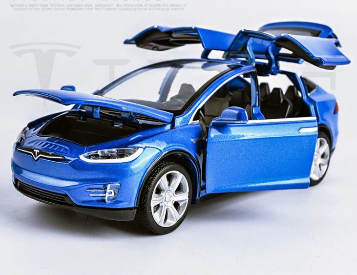Diecast Toy Car Pull-Back Lights & Sound Six Doors