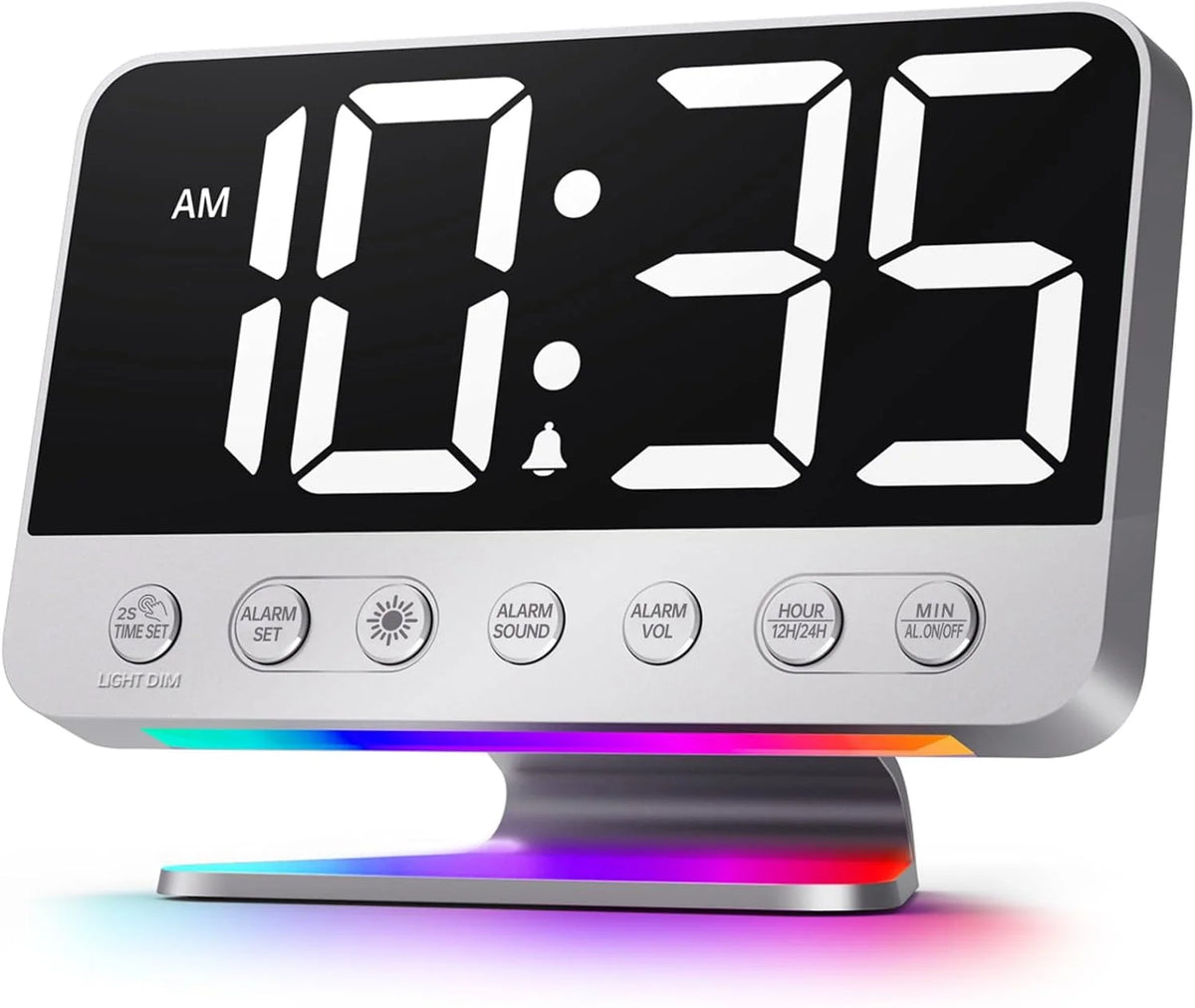 Digital Alarm Clock 2-Inch Battery Backup & USB Charging